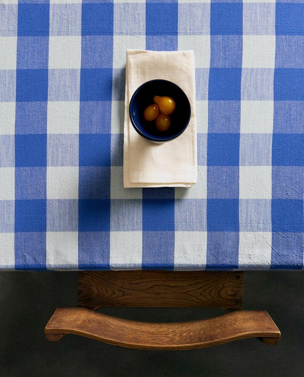 CHECK COTTON TABLECLOTH