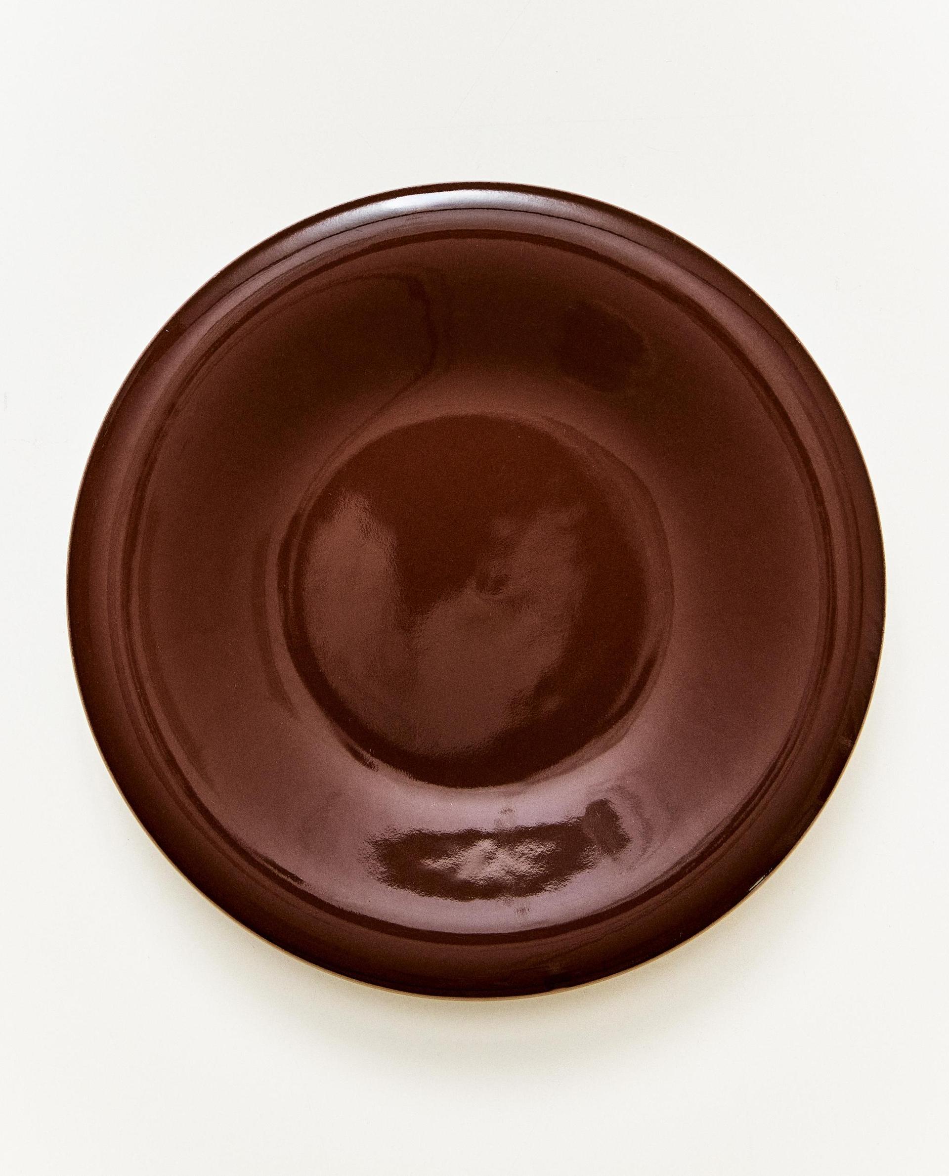 ENAMELLED STONEWARE DESSERT PLATE