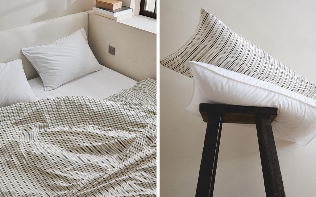 COUETTE PERCALE RAYURES