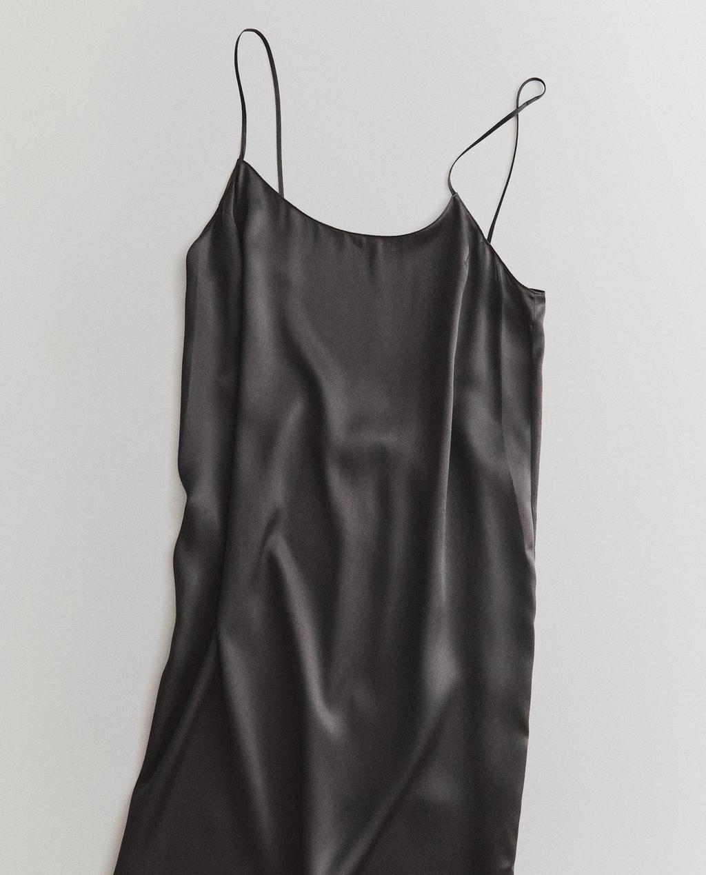 CHEMISE DE NUIT BRETELLES SOIE MÛRE