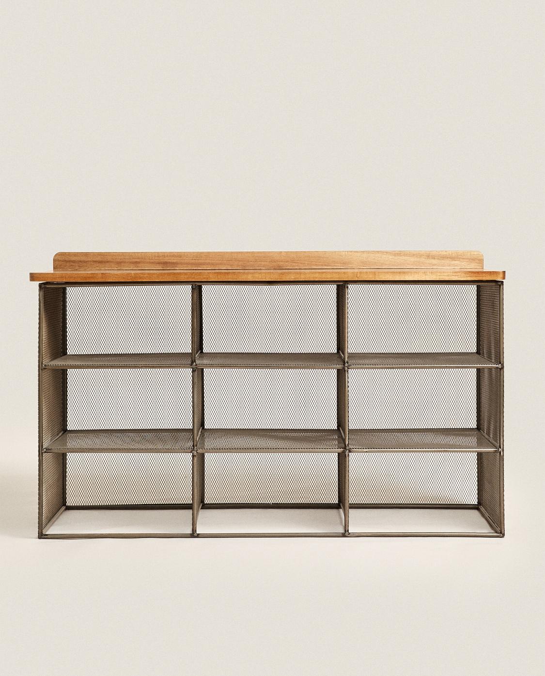 METAL AND WOOD SHOE BENCH | Zara Home Deutschland