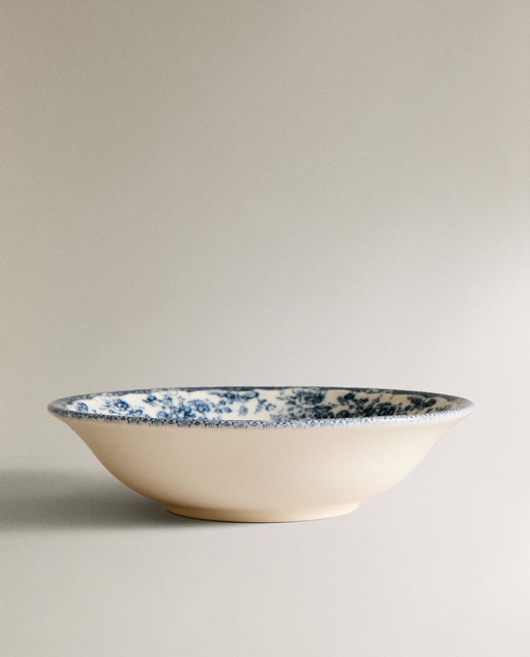 FLORAL EARTHENWARE BOWL
