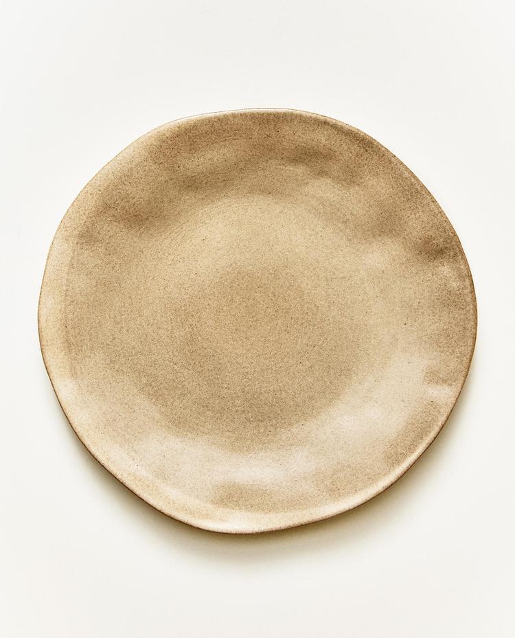 IRREGULAR STONEWARE DESSERT PLATE
