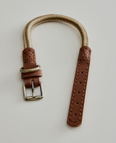 COLLAR CUERDA PIEL PERROS