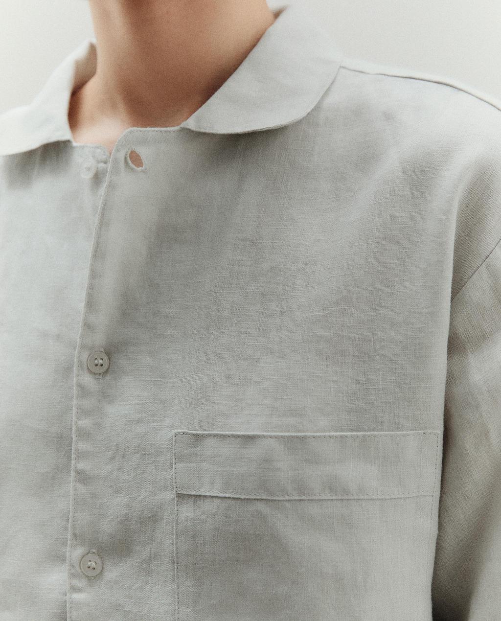 CHEMISE LIN POCHE