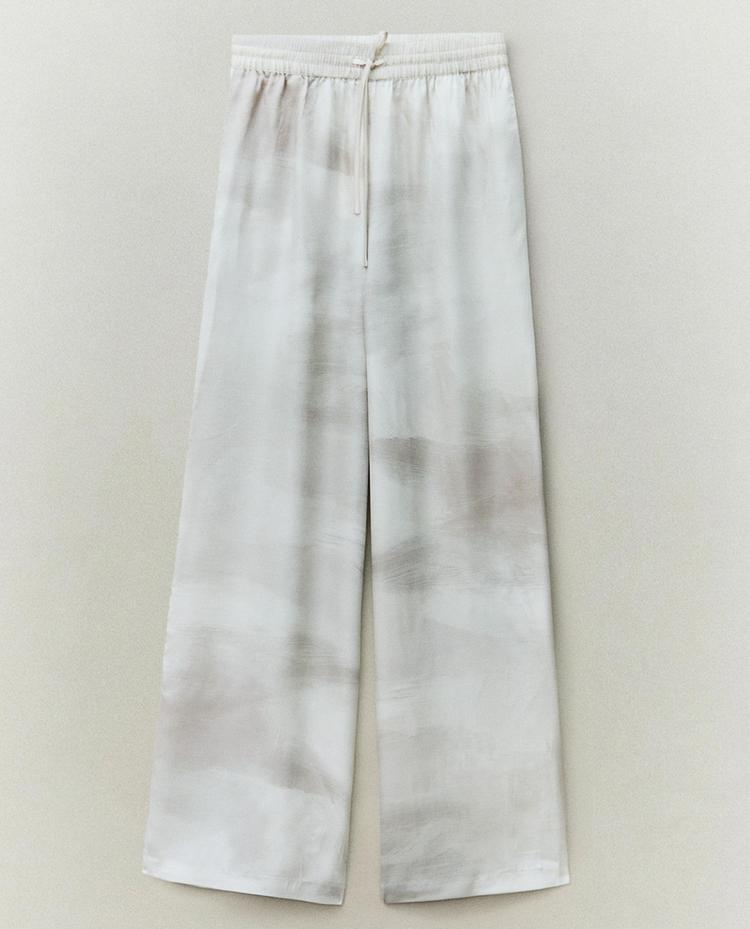 WATERCOLOUR PRINT TROUSERS