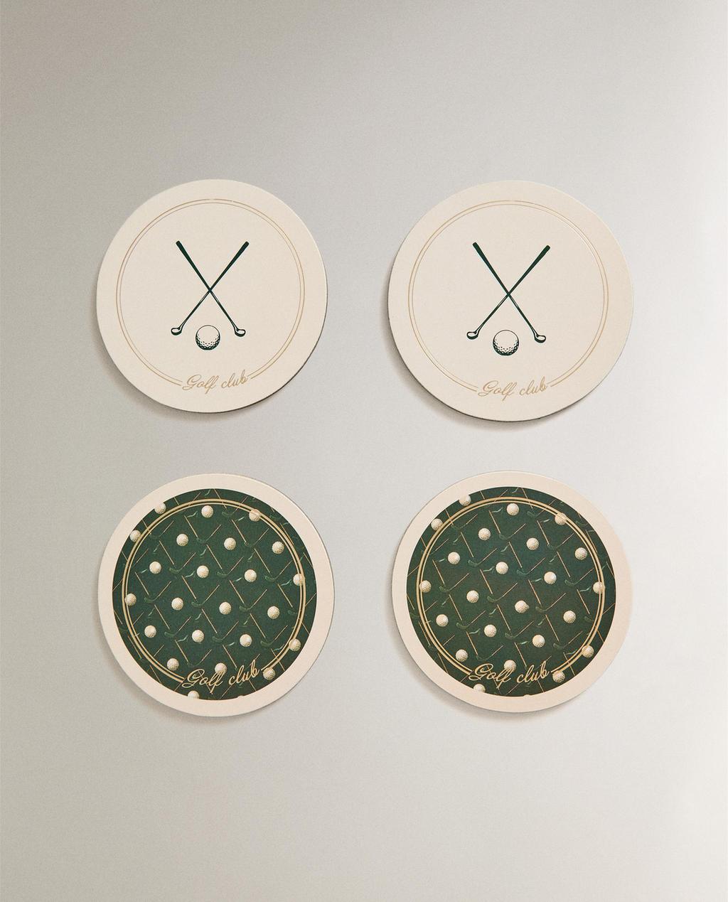 PACK OF CORK GOLF COASTERS (PACK OF 4)