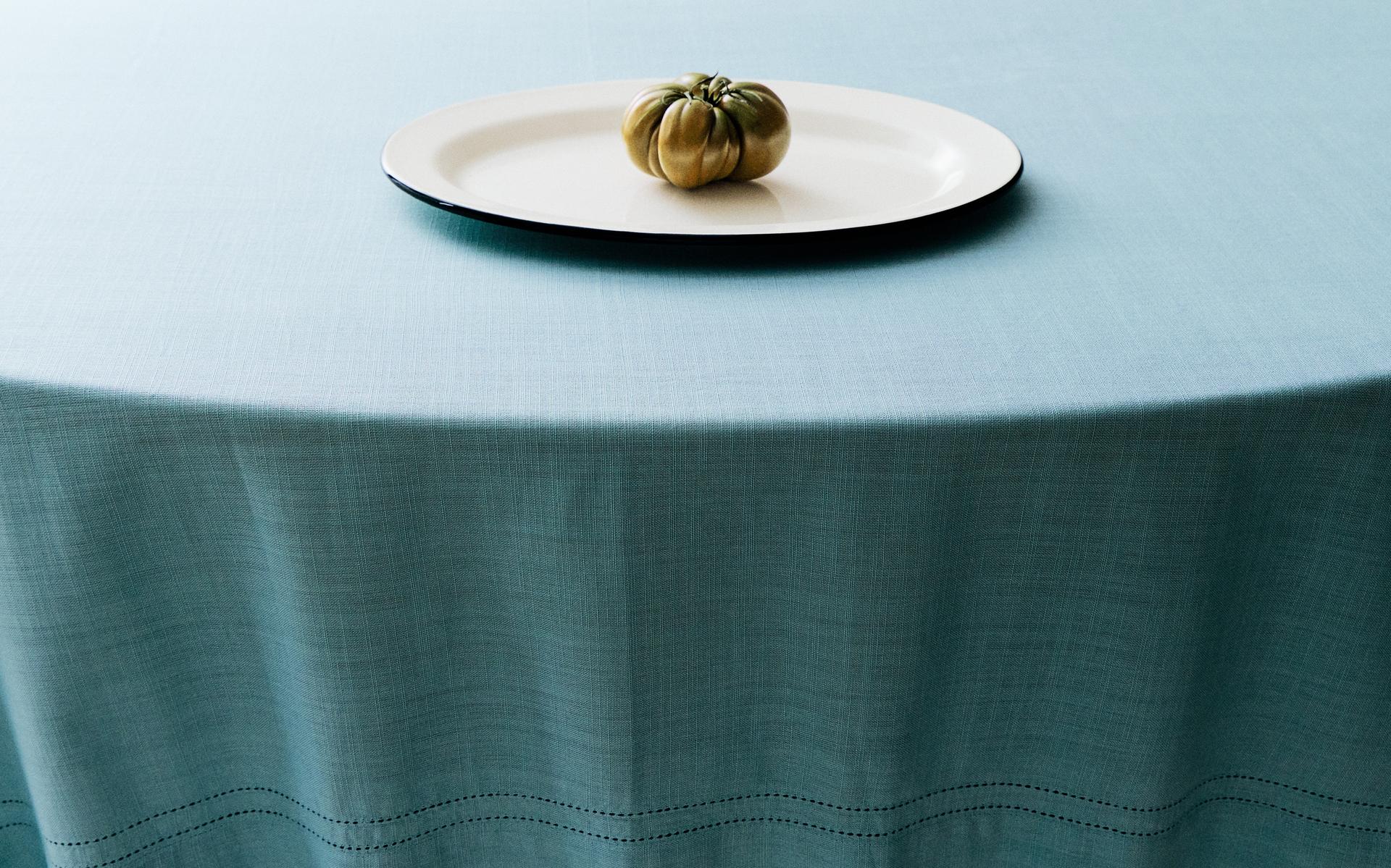 HEMSTITCHED COTTON TABLECLOTH