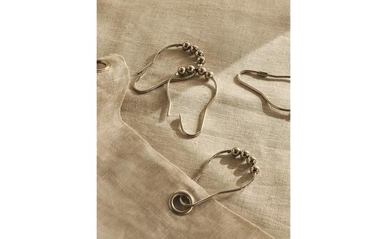 PACK OF METAL SHOWER CURTAIN RINGS (PACK OF 12)