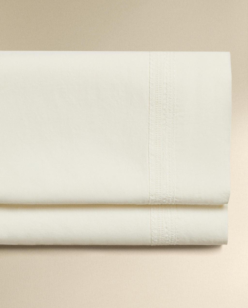 EMBROIDERED FLAT SHEET