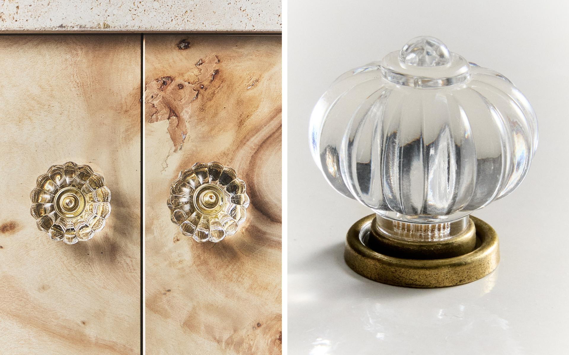 PACK OF ACRYLIC FLOWER DOOR KNOBS (PACK OF 2)