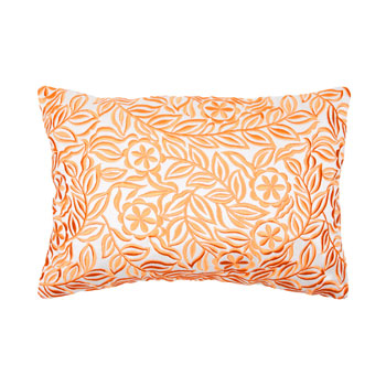 Neon Flower Embroidery Cushion