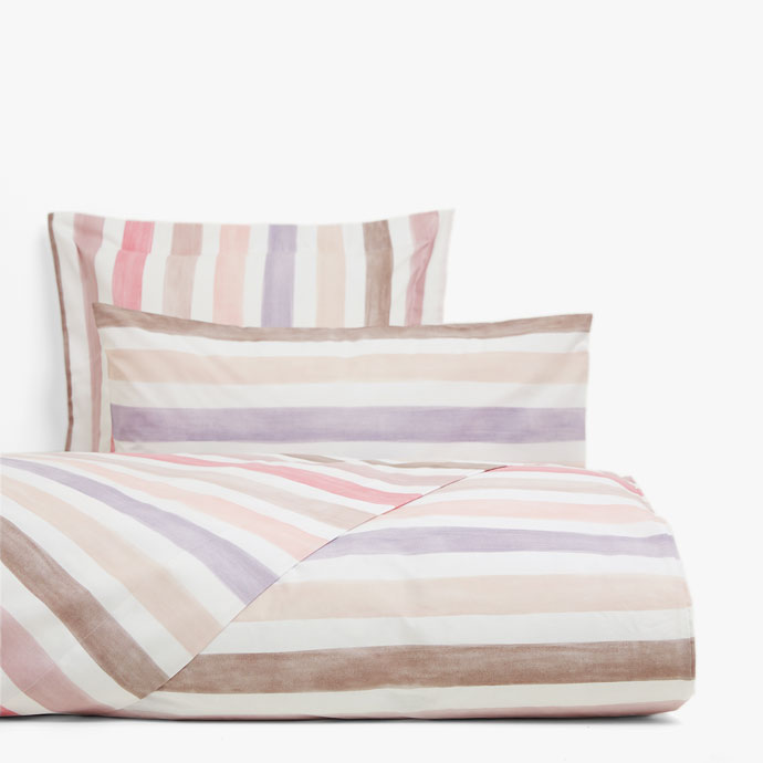 Bedding Zara Home Spring Summer Collection Pink Duvet Cover With Watercolour Stripes