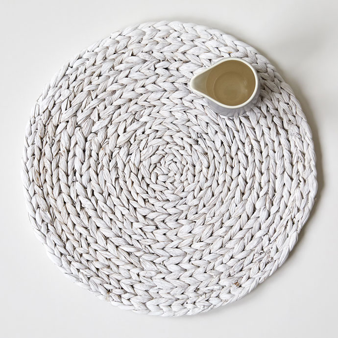 Placemats Tableware Zara Home United Kingdom Round White Raffia Placemat