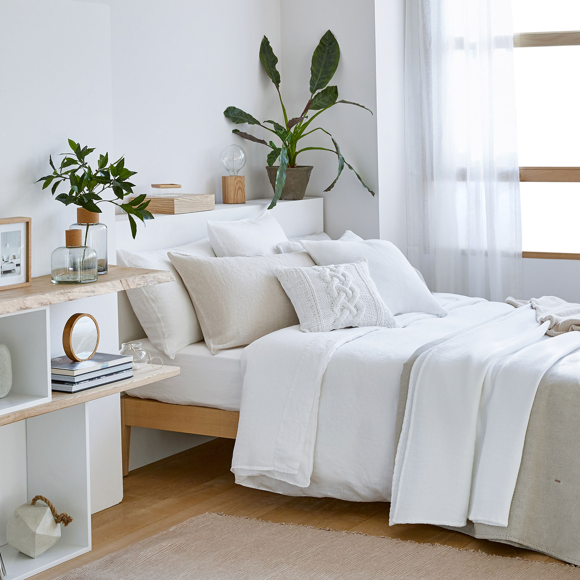 Linge De Lit Lin Délavé Blanc Zara Home France Linge De Lit Lin Délavé Blanc