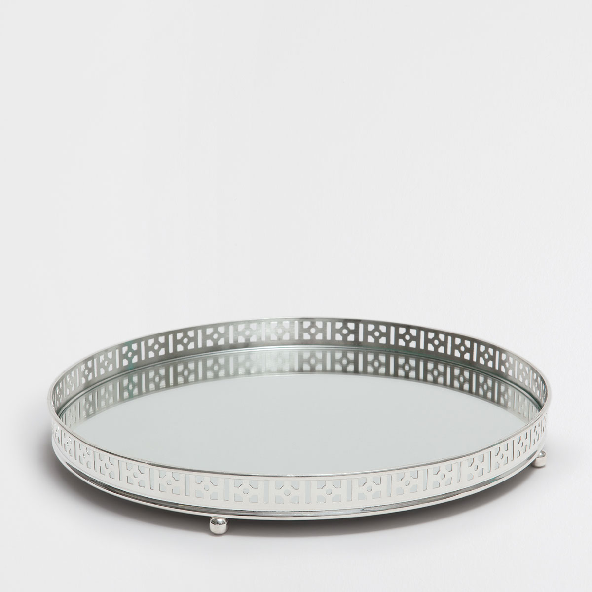 ROUND MIRRORED TRAY