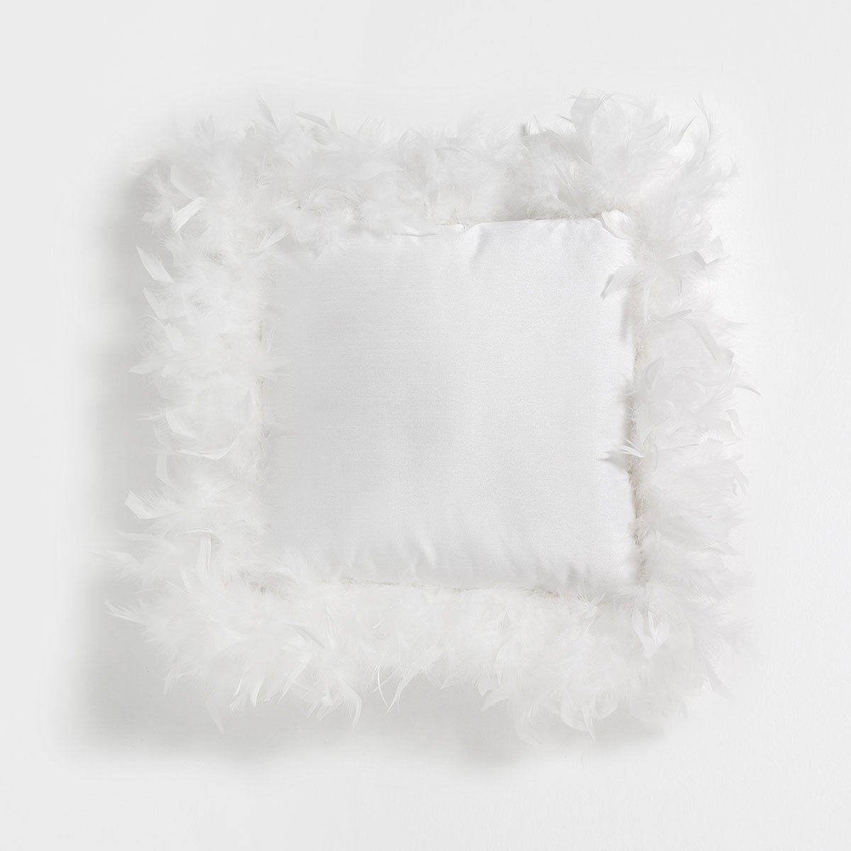 zara white feather cushion