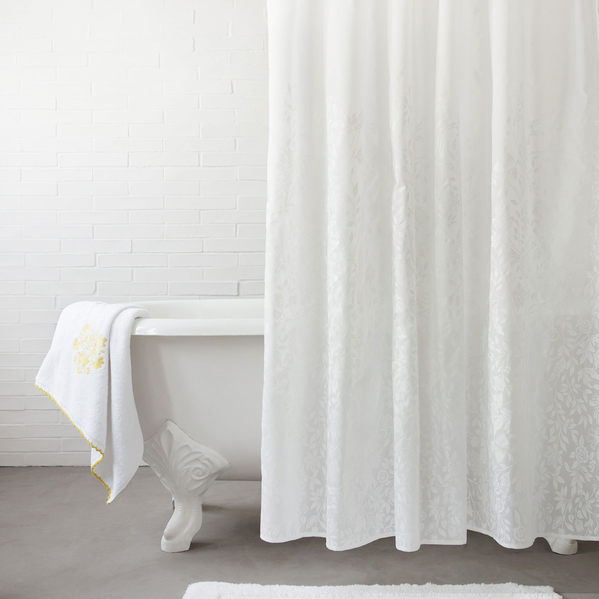 Floral Shower Curtain Shower Curtains Bathroom Zara Home - Image Of The Product Floral Shower Curtain floral shower curtain shower curtains bathroom zara home - image of the product floral shower curtain