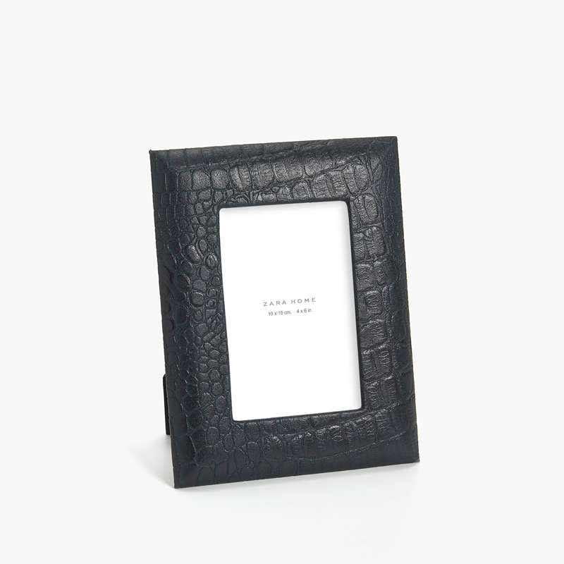 Picture Frames Zara Home New Collection Blue Mock Croc Leather Frame