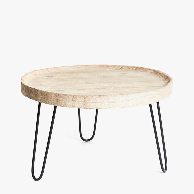 Tagr Round Wooden Side Table With Metal Legs By Zara Home Round Wooden Side Table With Metal Legs By Zara