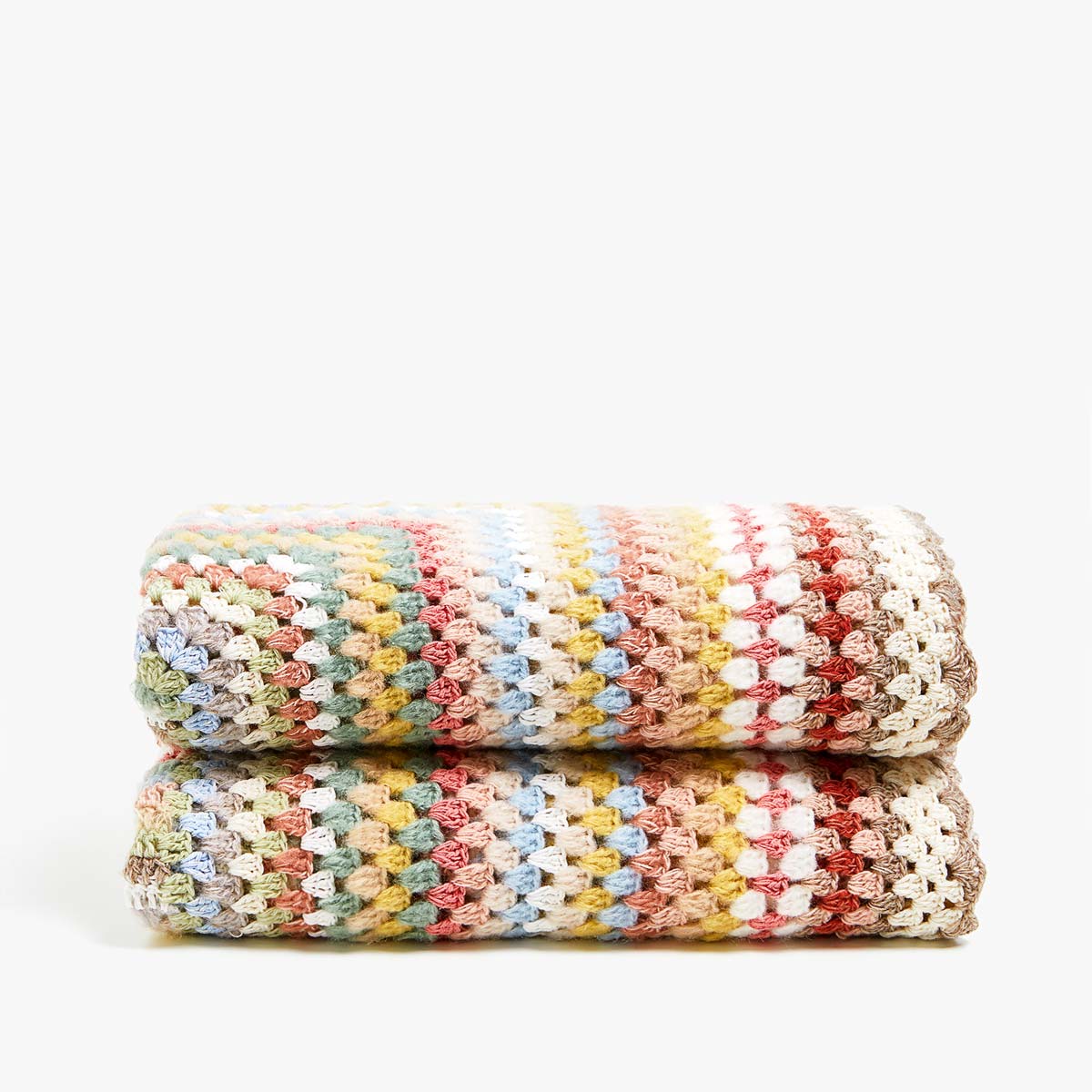 Imagem 1 de produto MANTA CROCHÃ RISCA MULTICOLORIDA