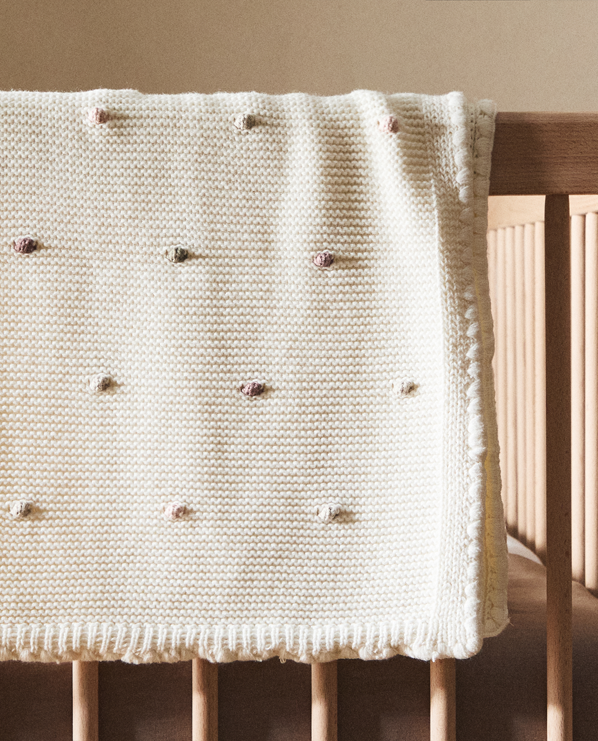 MULTICOLOURED CHUNKY KNIT CHILDREN S BLANKET