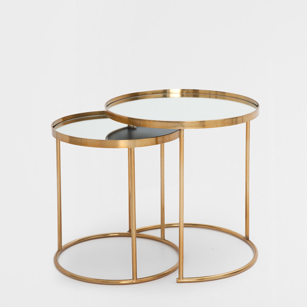 Round Gold Nest Of Tables Set 2 Zara Home Canada Round Gold Nest Of Tables Set 2
