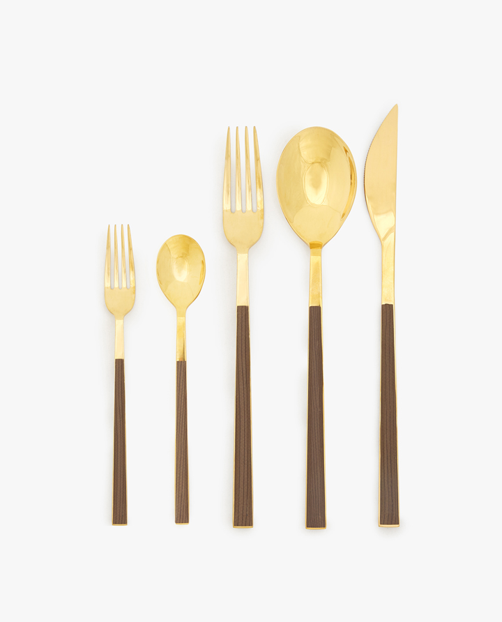 Cutlery Zara Home Cutlery With Cherry Wood Effect Handle