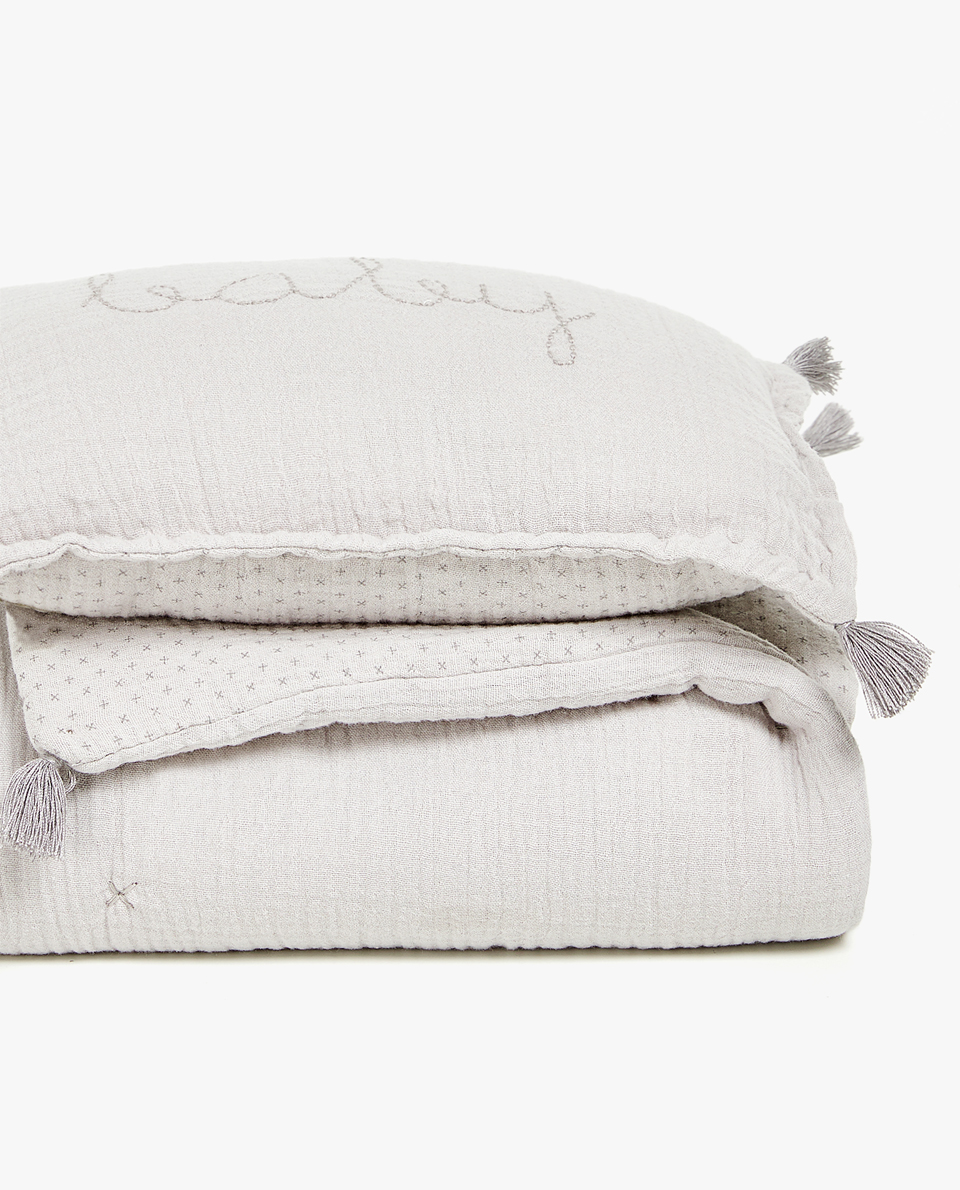 Kids Bedding Zara Home Muslin Minicot Quilt With Pompoms