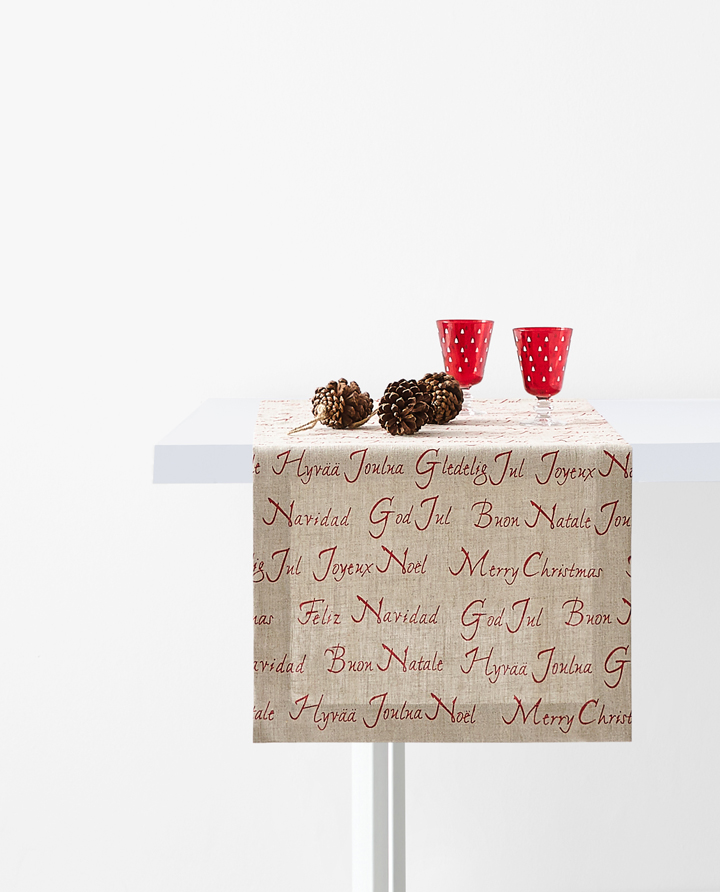 Place Mats And Table Runners Tableware Christmas Zara Home Image Of The Product Slogan Print Table Runner