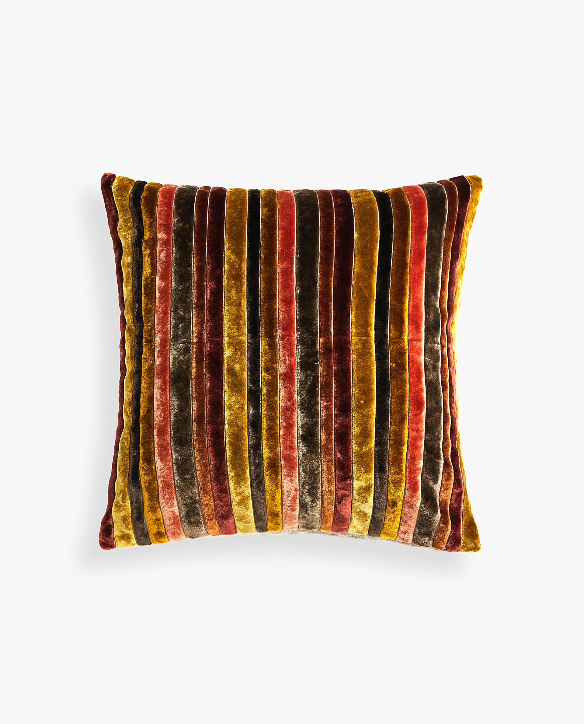 Striped Velvet Throw Pillow Cover Zara Home United States Of America Striped Velvet Throw Pillow Cover