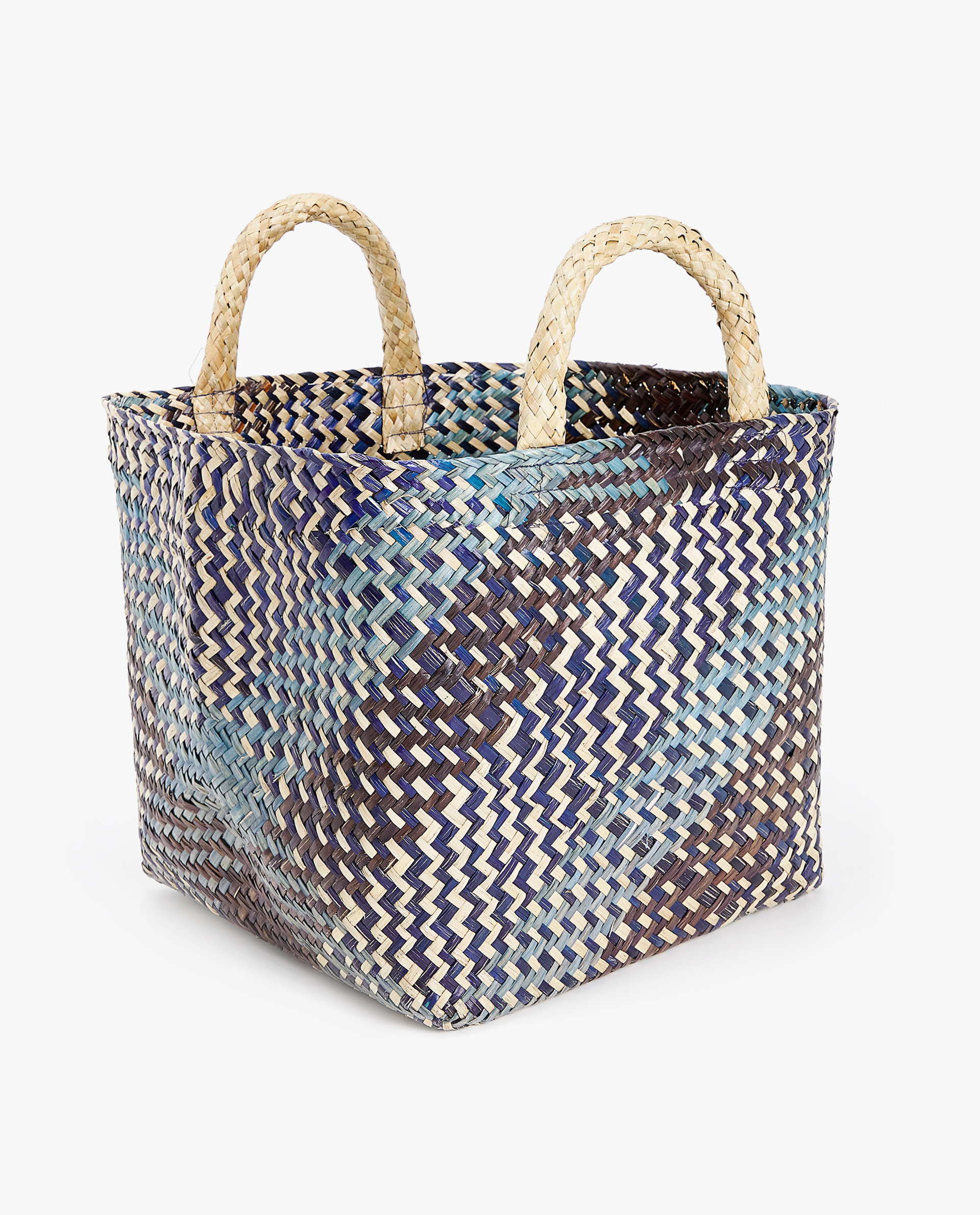 Two Tone Basket With Handles Baskets Bathroom Zara Home Slovenia Two Tone Basket With Handles