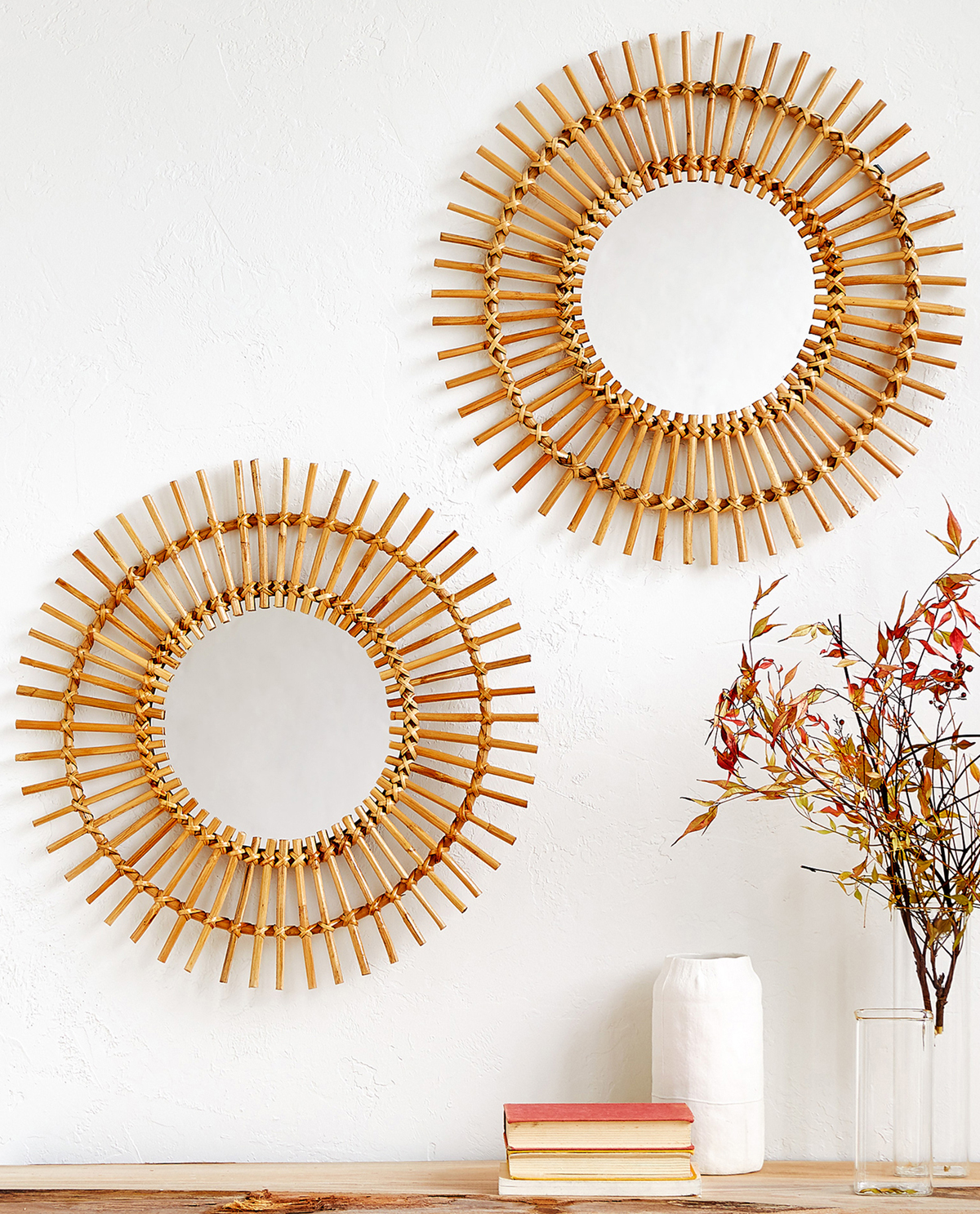 Round Bamboo Mirror Baskets Decoration Zara Home Canada Image 0 Of The 1 Round Bamboo Mirror
