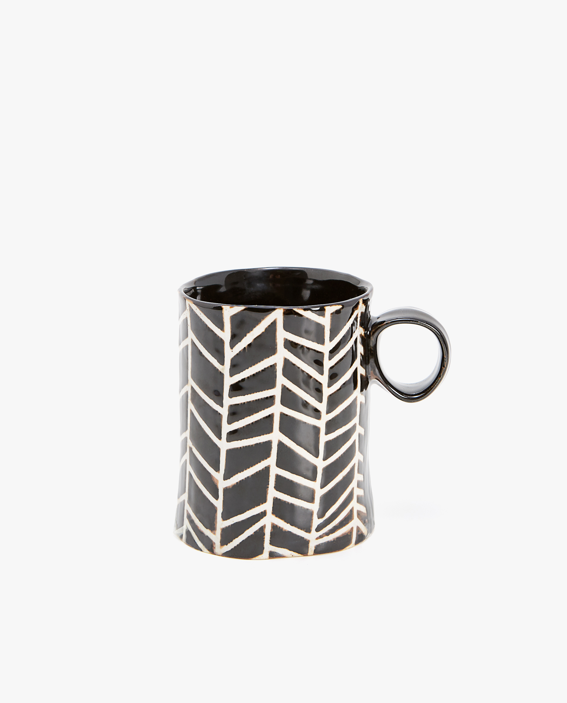 geometric stoneware mug mugs