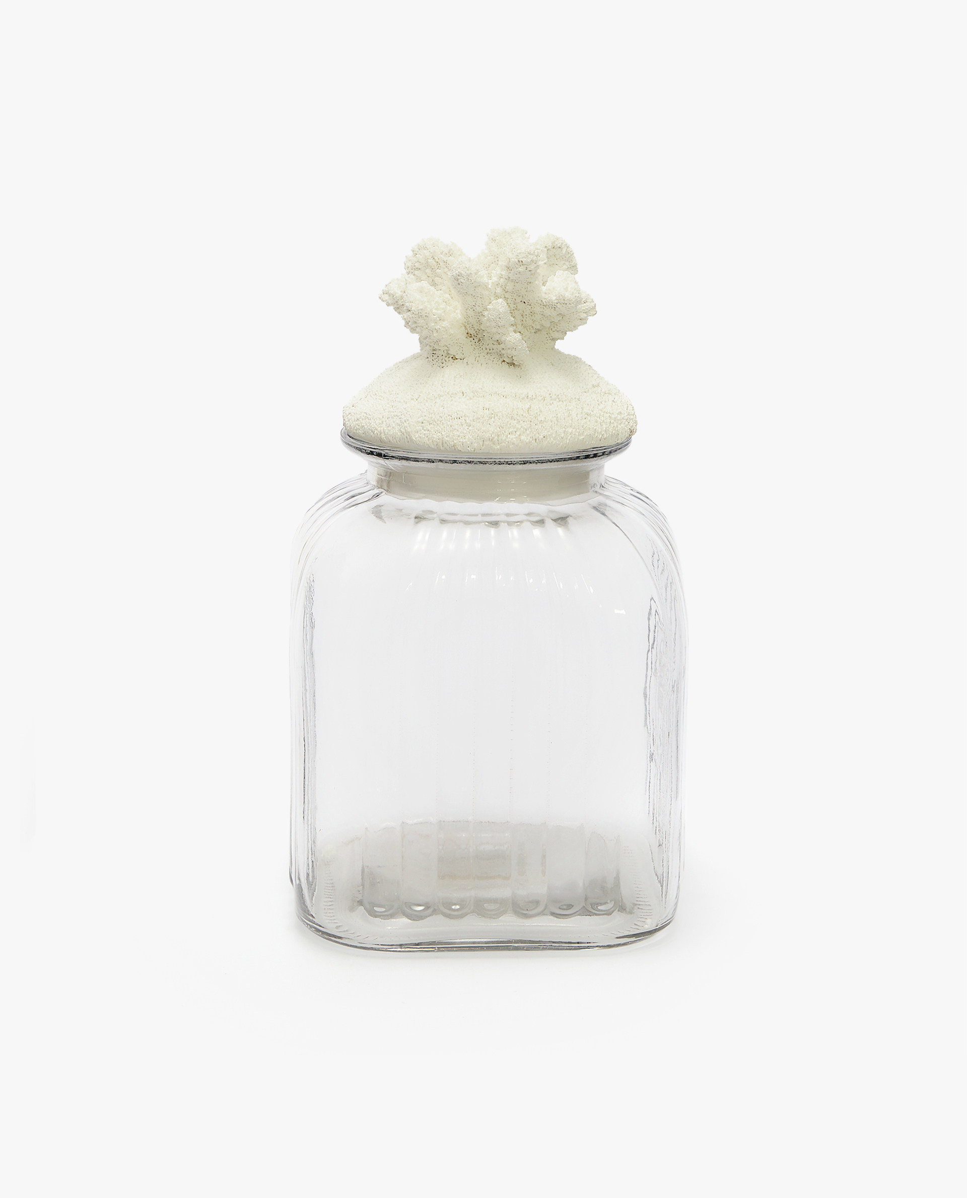 Decorative Jar With Coral Lid Linen Colorist 1 Shop Online