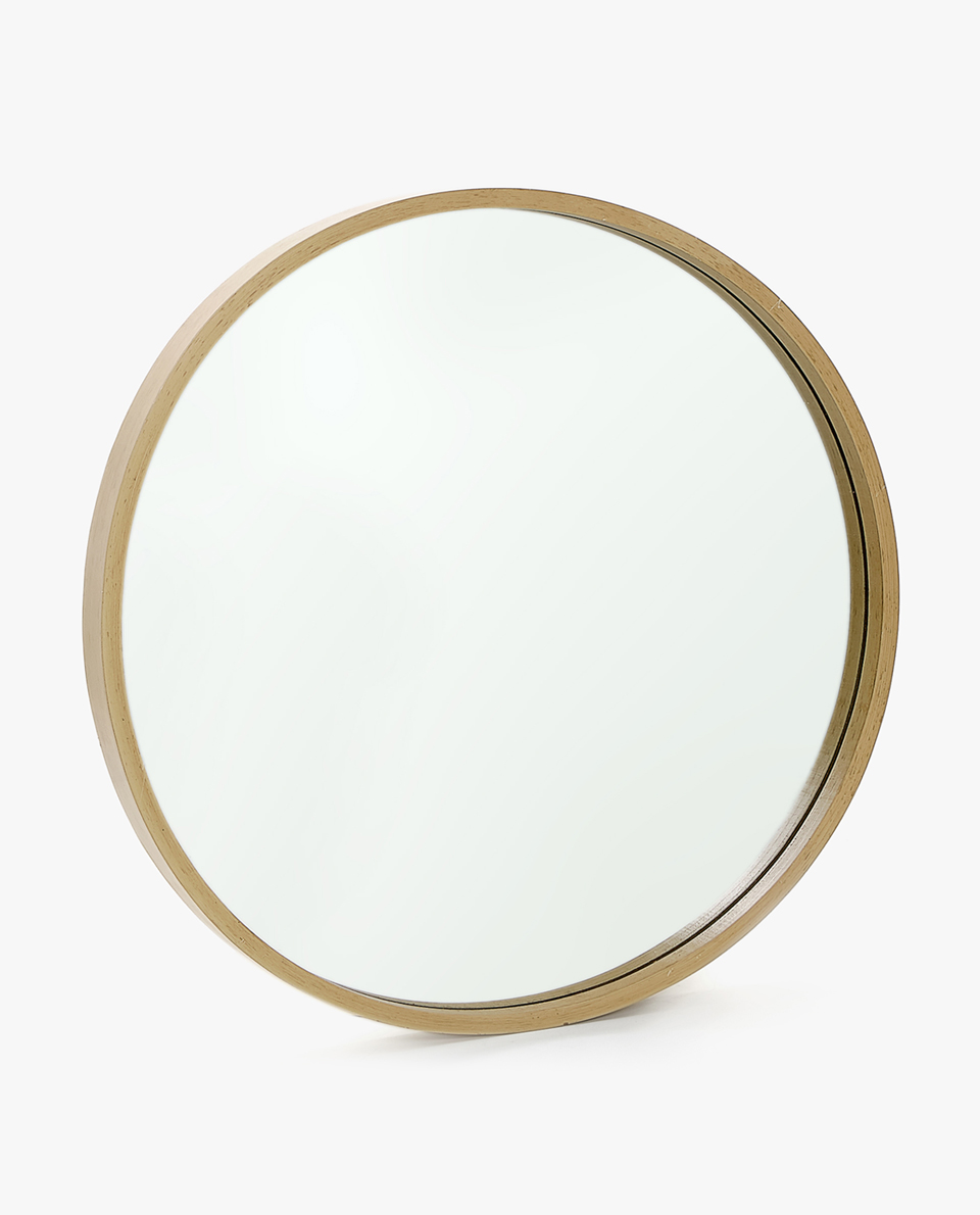 Mirrors Zara Home New Collection Large Round Wooden Mirror