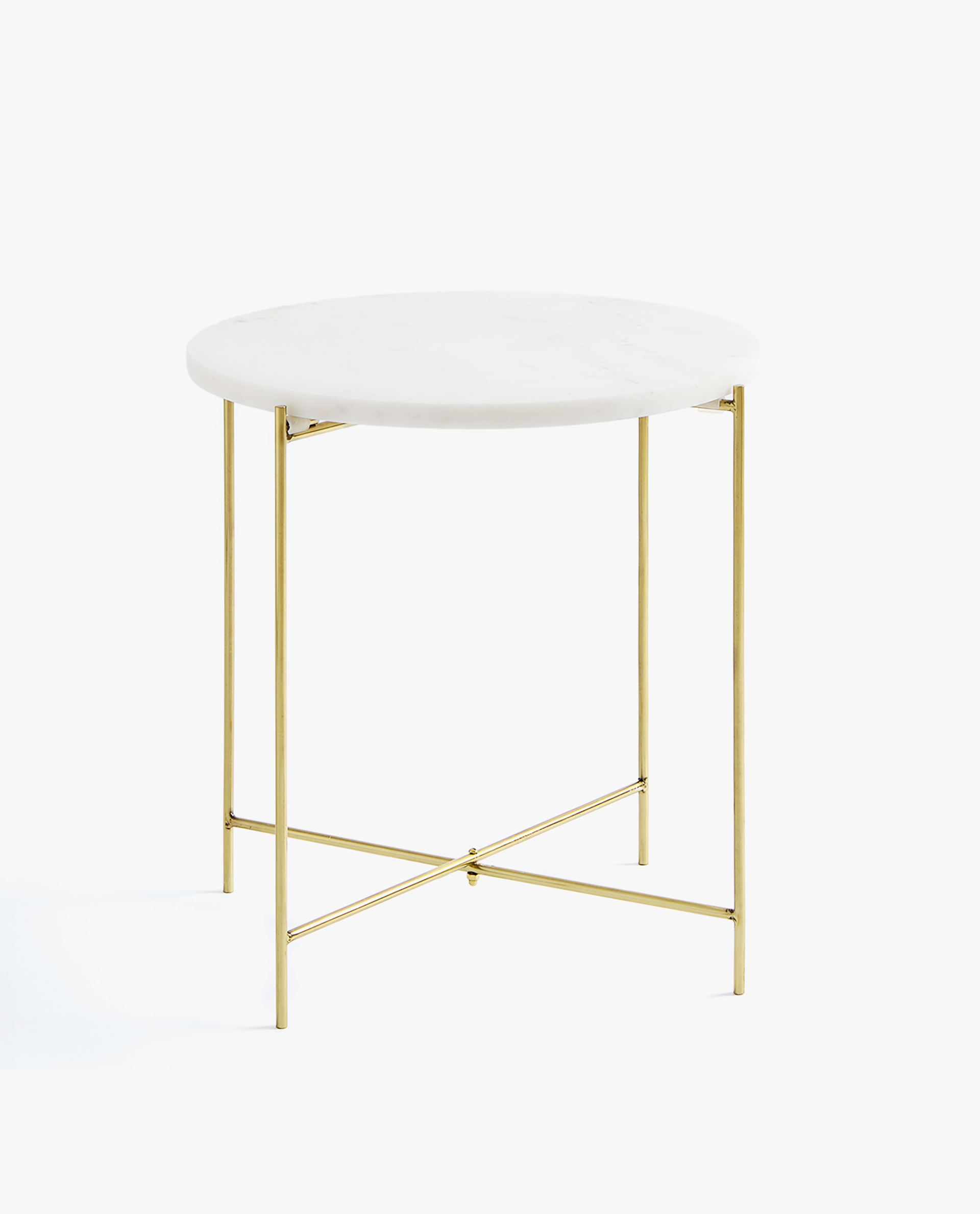 White Marble Table With Gold Structure Candles Decoration White Marble Table With Gold Structure