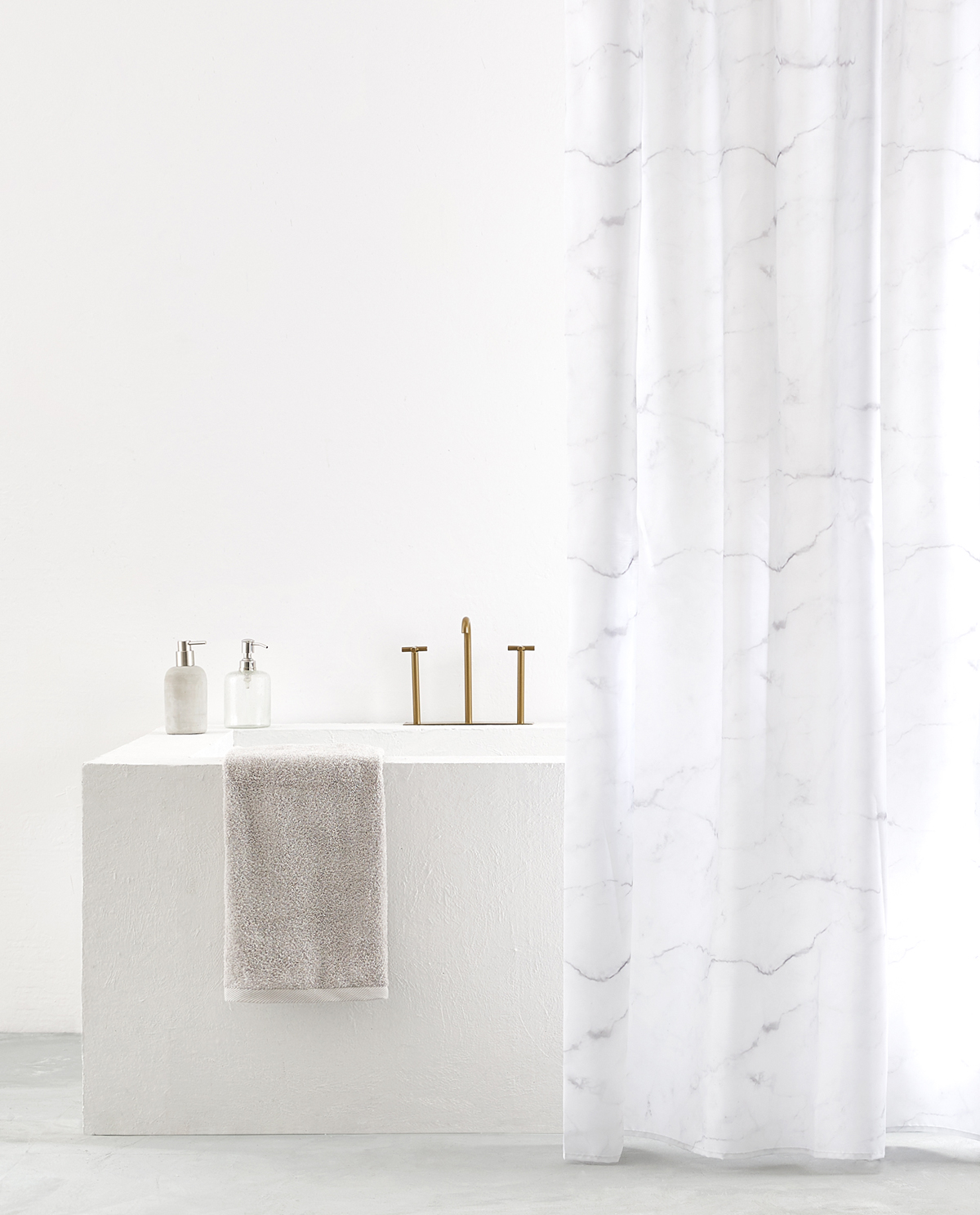 Marble Effect Shower Curtain Bathroom Curtains Zara Marble Effect Shower Curtain