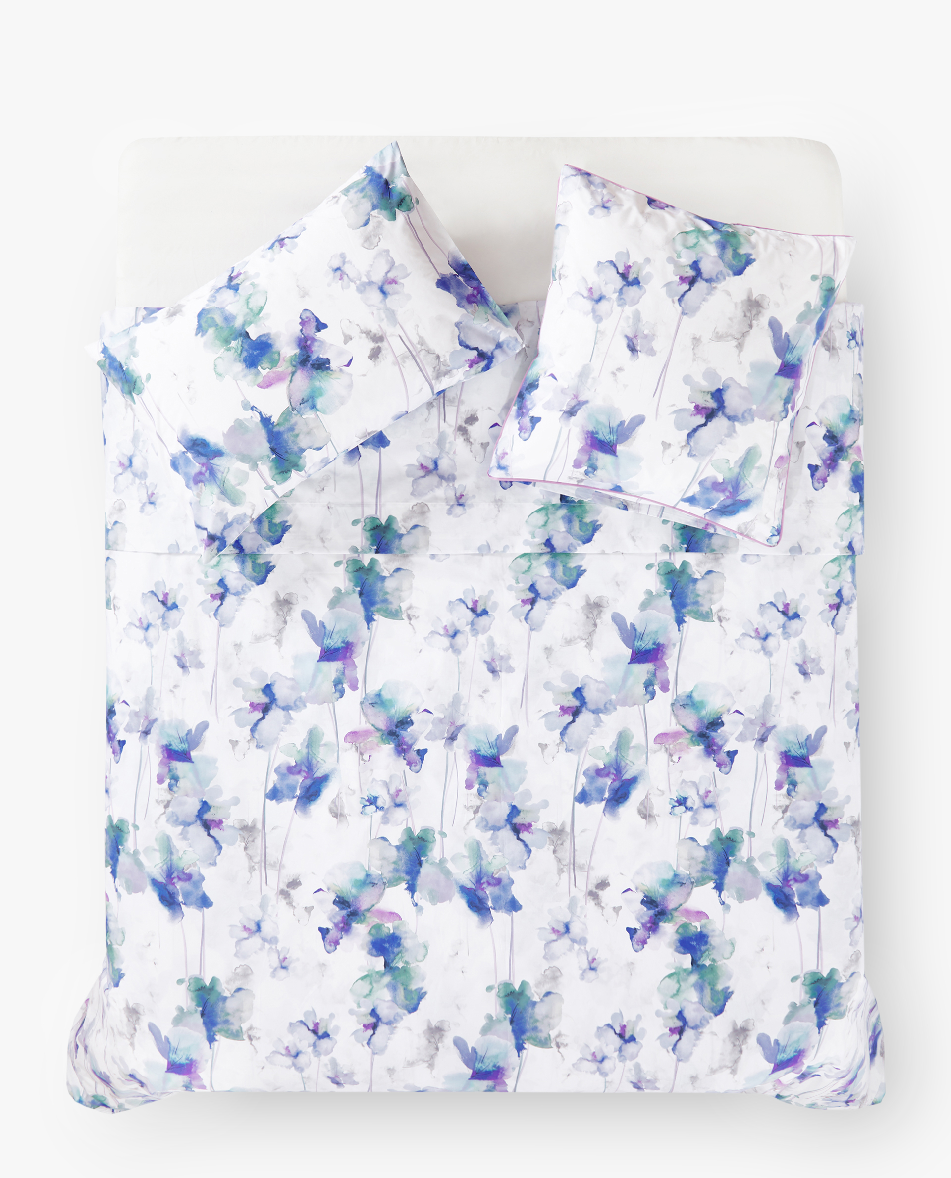 watercolor floral print duvet
