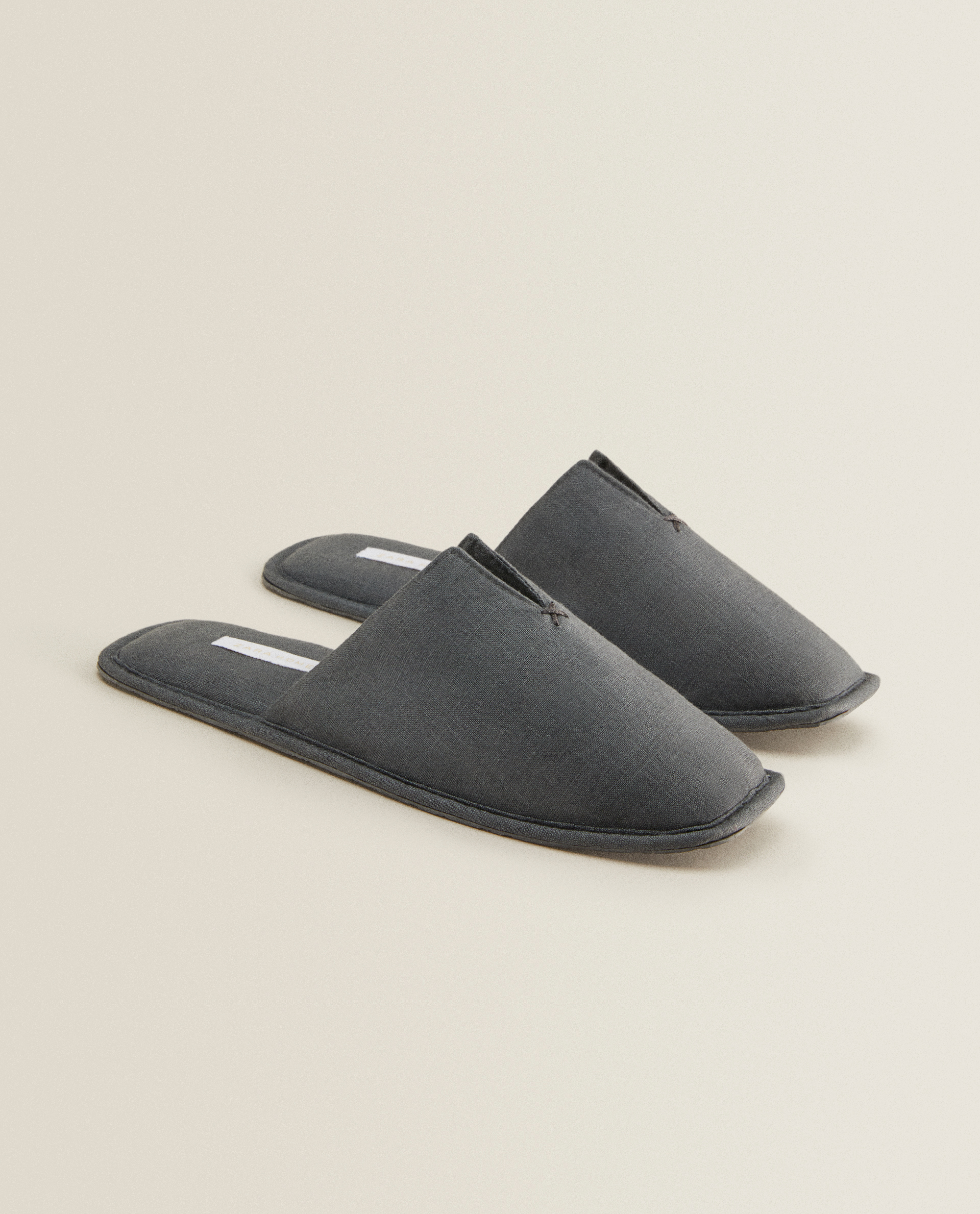 Washed Linen Slippers
