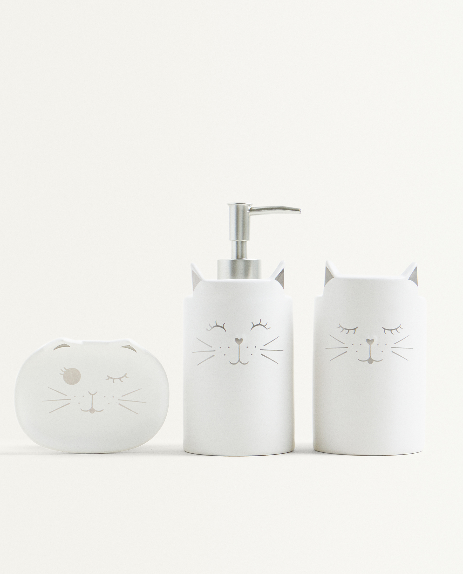 Cat Ceramic Bathroom Set Zara Home Brasil Cat Ceramic Bathroom Set Zara Home