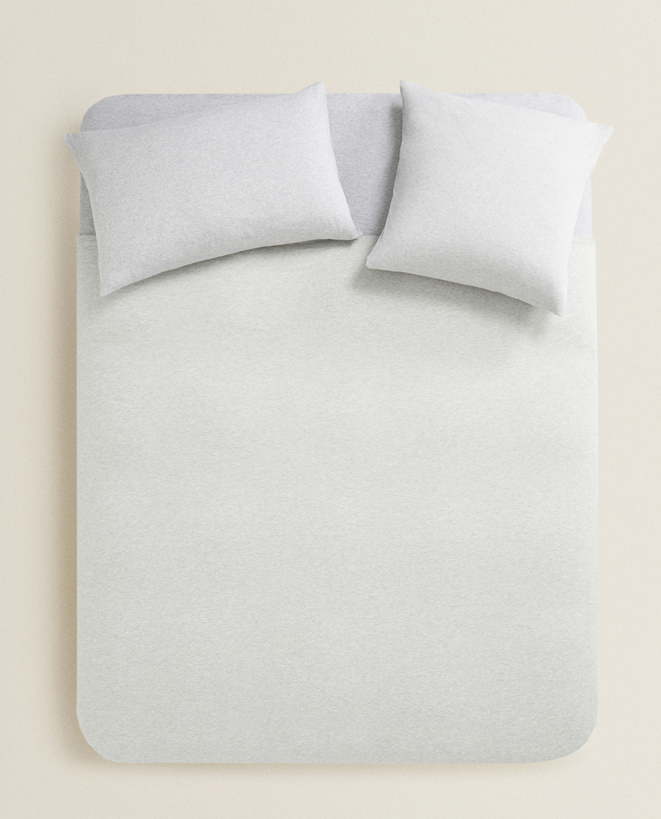 Cotton Jersey Duvet Cover Bed Linen Bedroom Zara Home Greece