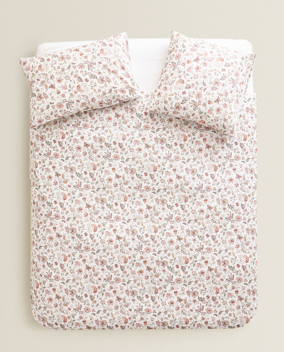 Floral Print Duvet Cover Bed Linen Bedroom Sale Zara Home