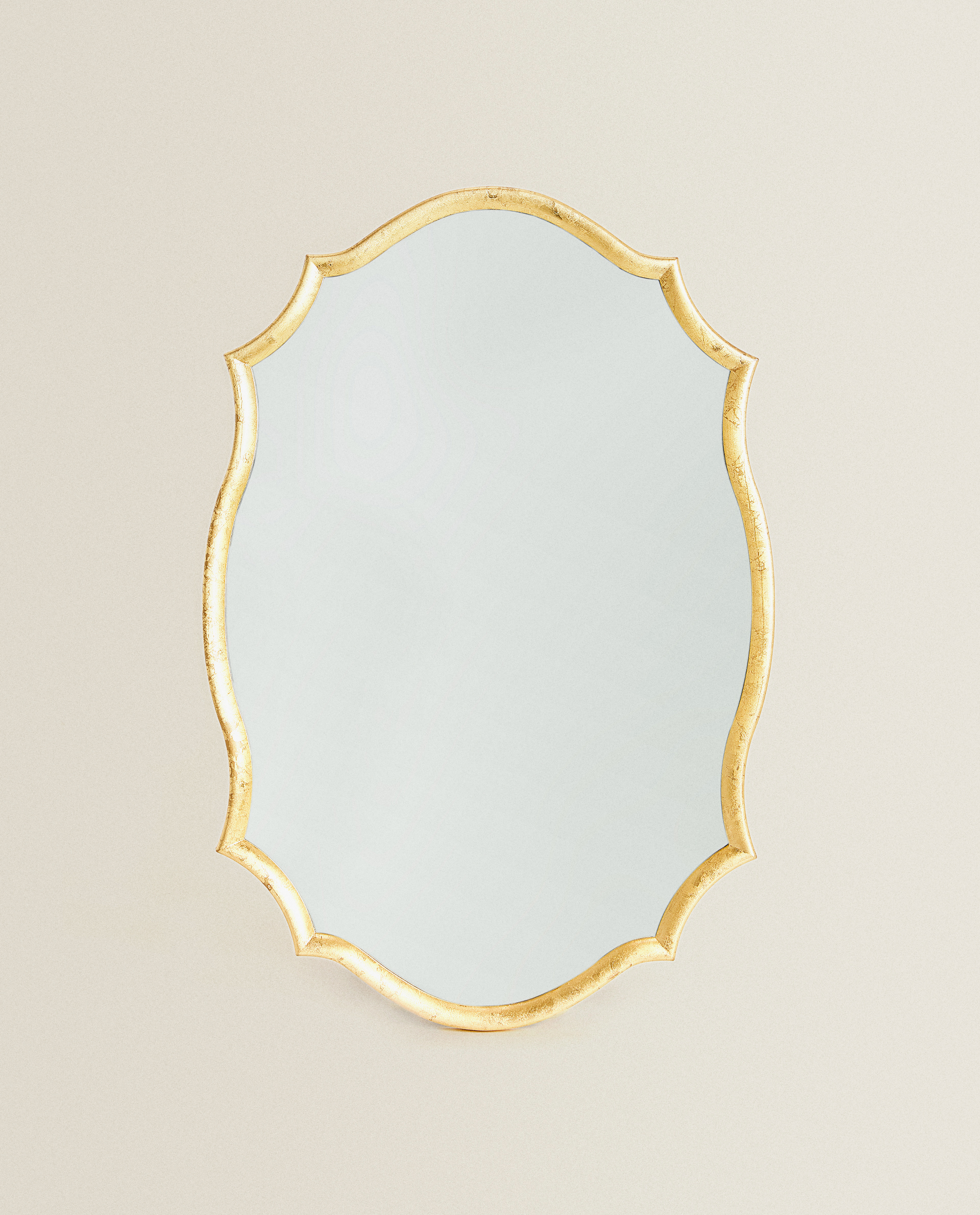 Golden Wavy Frame Mirror