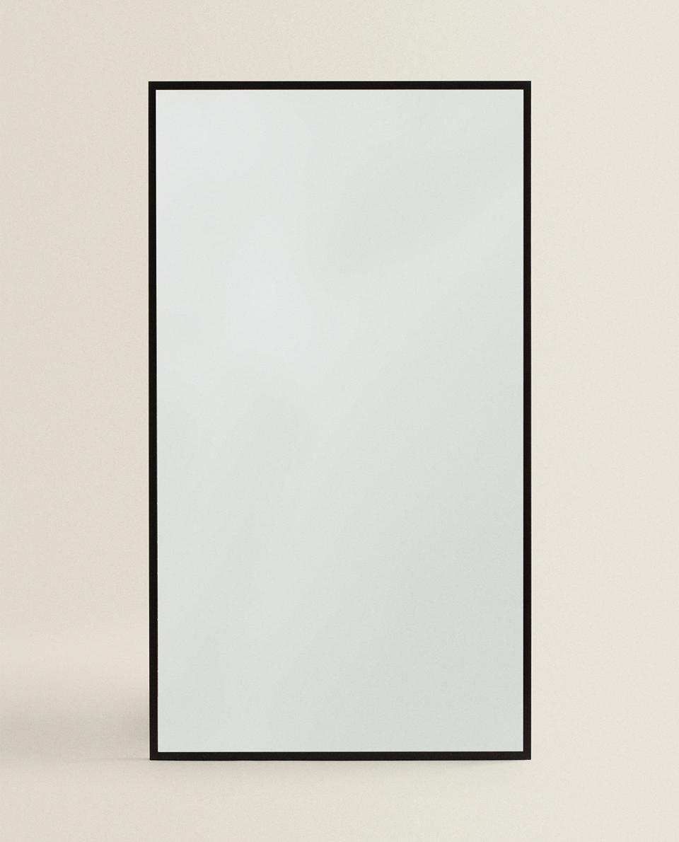 Large Black Framed Mirror