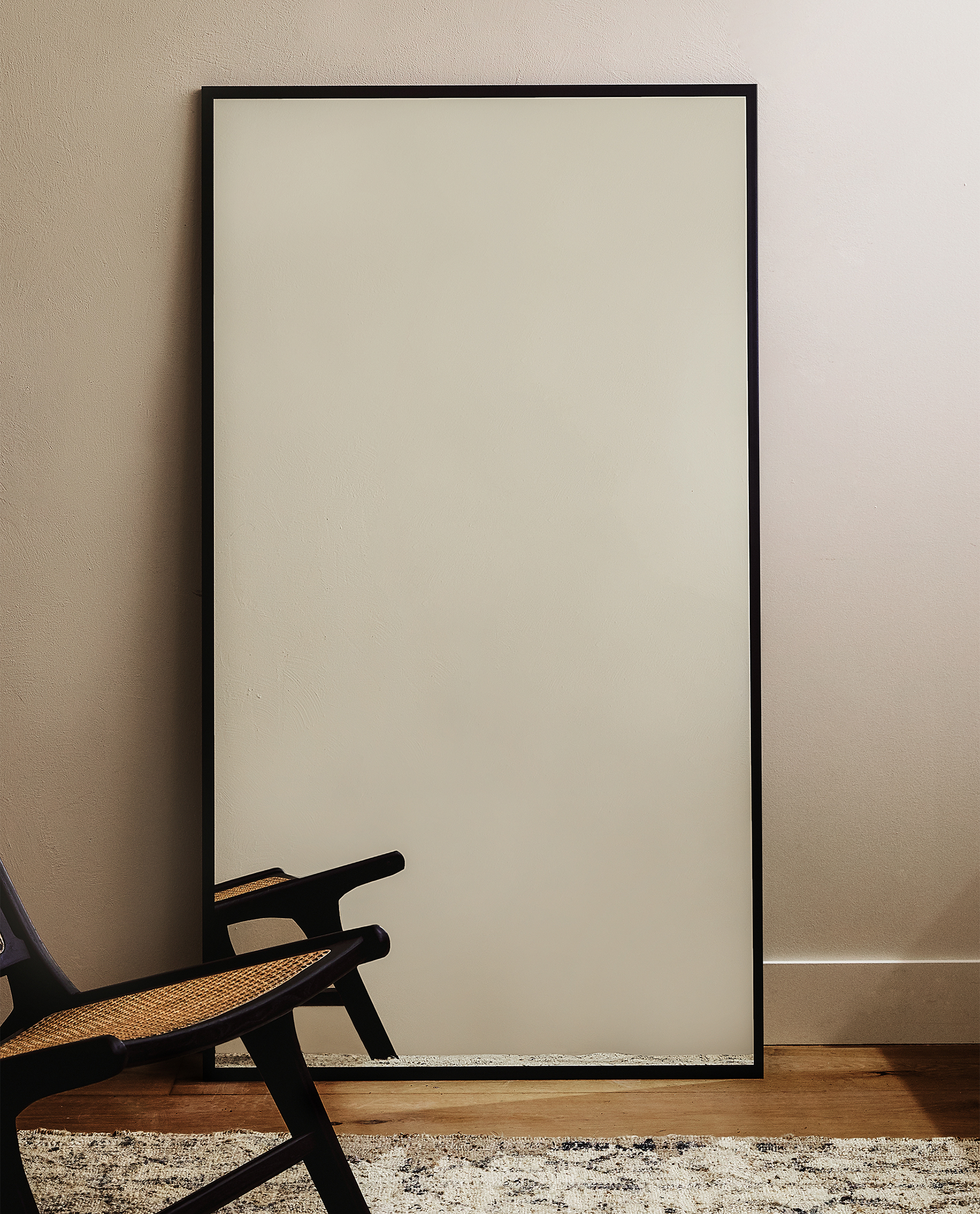Large Black Framed Mirror