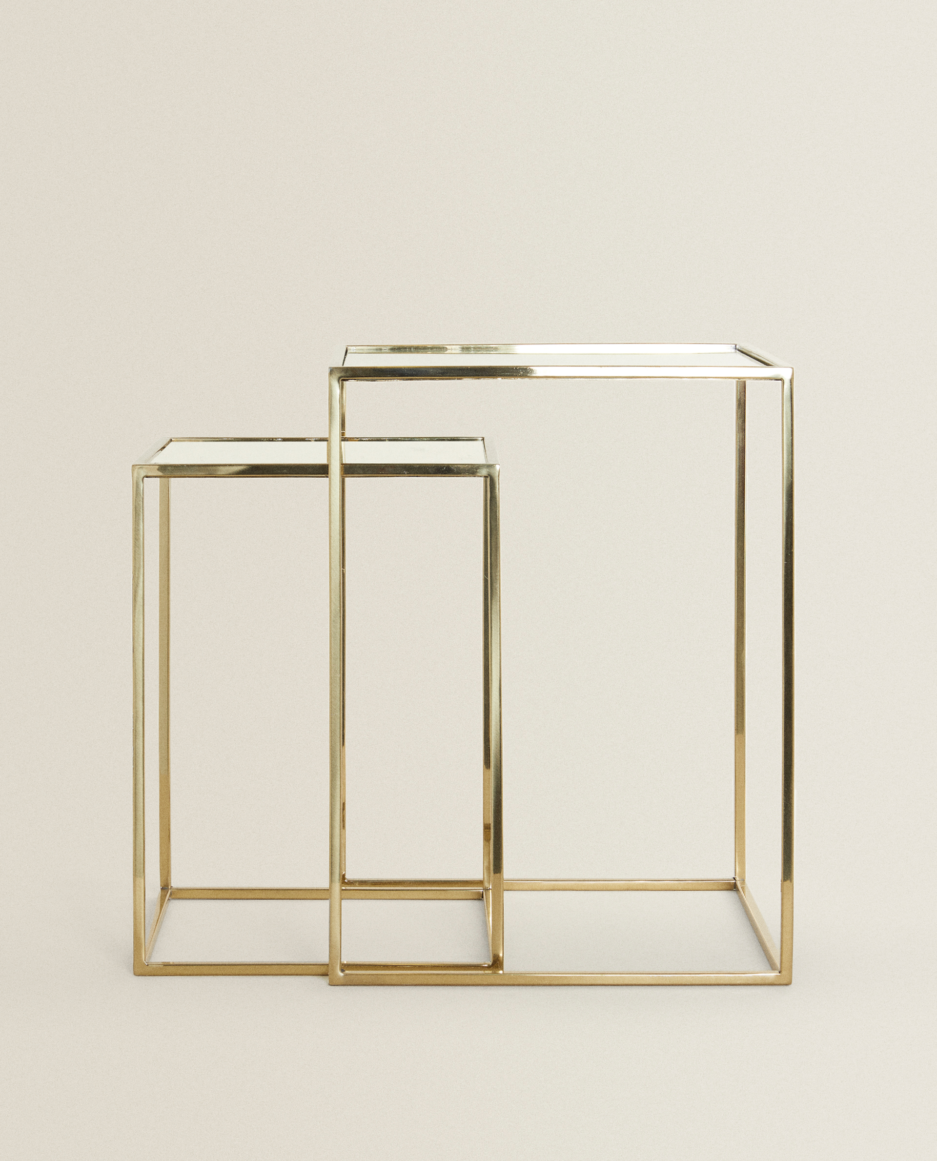 Mirrored Nesting Tables Set Of 2