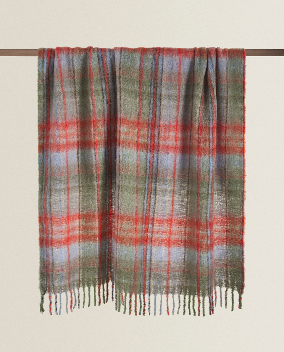 Plaid >> Plaid Mohair Blanket Plaid >> Plaid Mohair Blanket