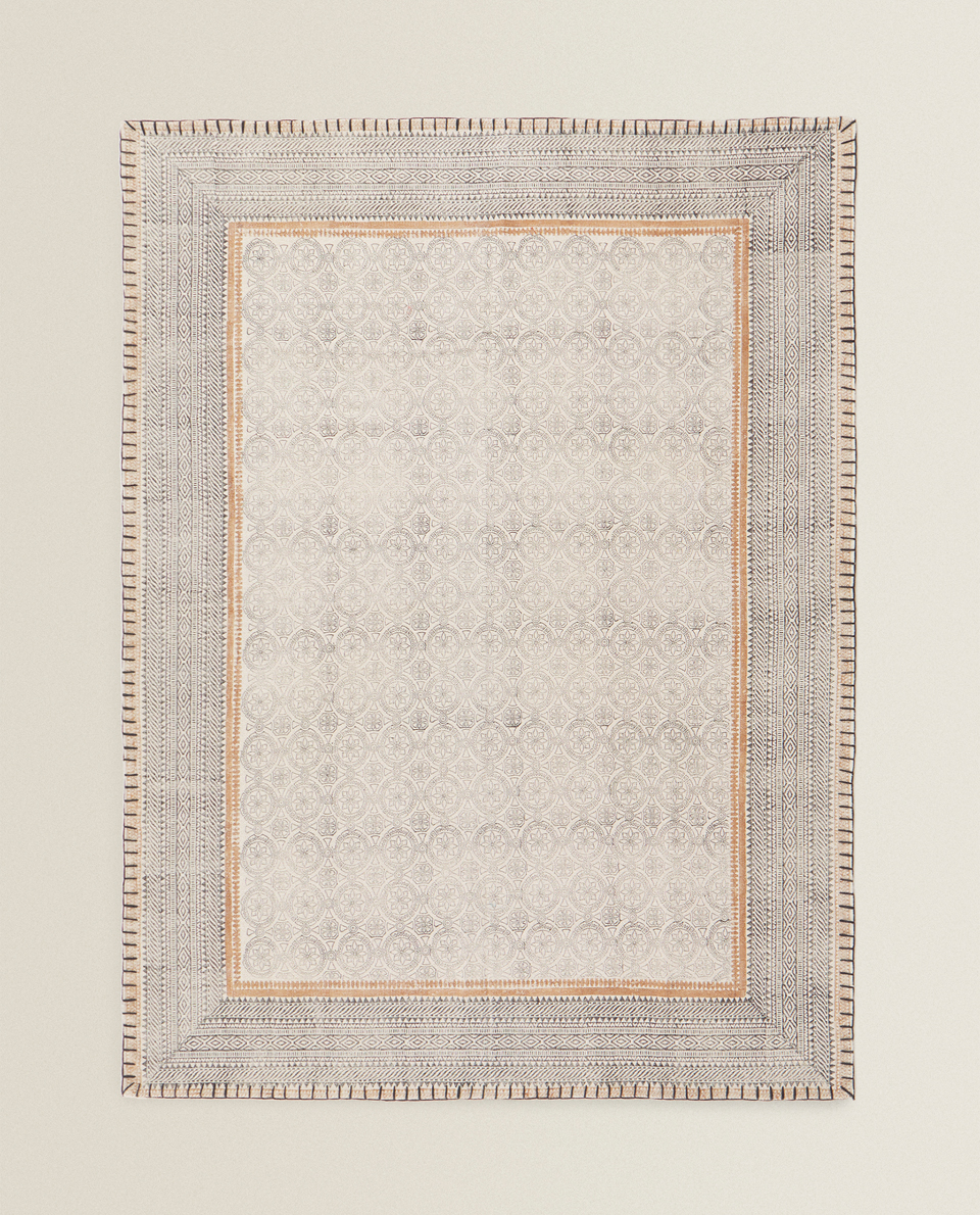 Teppich Mit Blockprint
