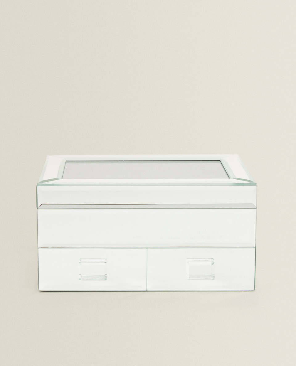 Mirrored Jewellery Box With Drawers Decor Accessories